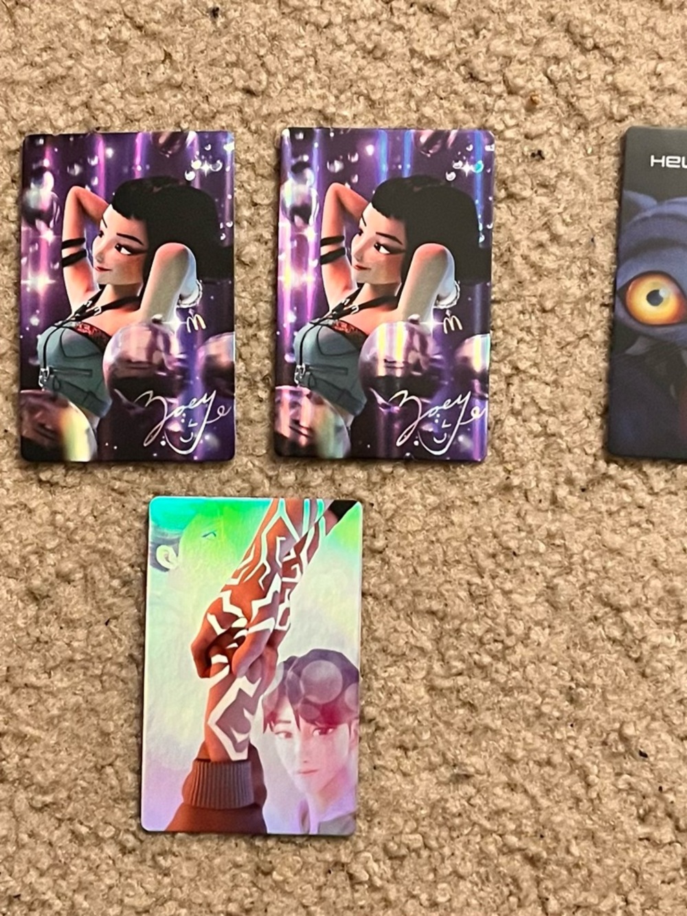 McDonald’s Rumi and Jinu Holding Hands Ultra Rare Kpop Demon Hunters Card